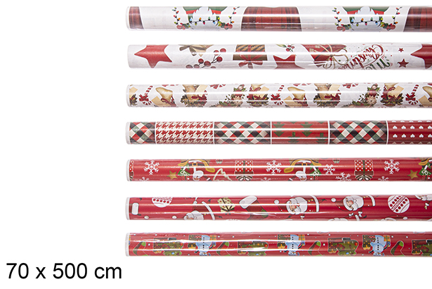 Papel regalo Navidad surtido expositor 70x500 cm