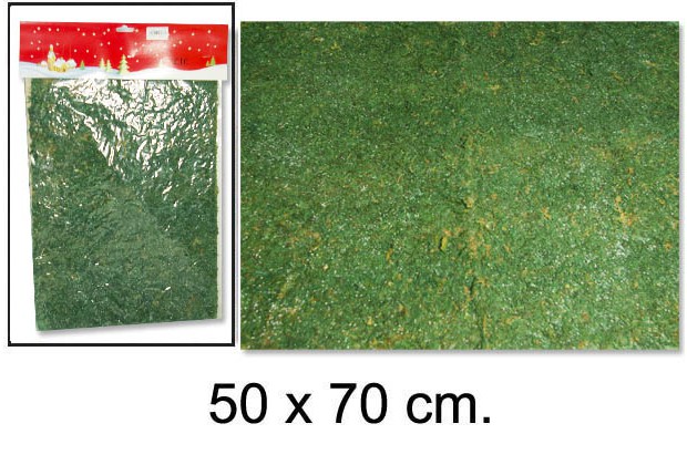 Papier décoré d'herbe enneigée 50x70 cm