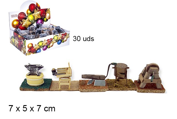 Nativity scene decoration 7x5 cm