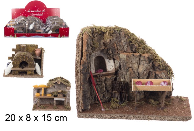 Escena Belén horno/cocina 20x8 cm  
