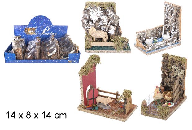 Assorted resin animals 14x8 cm