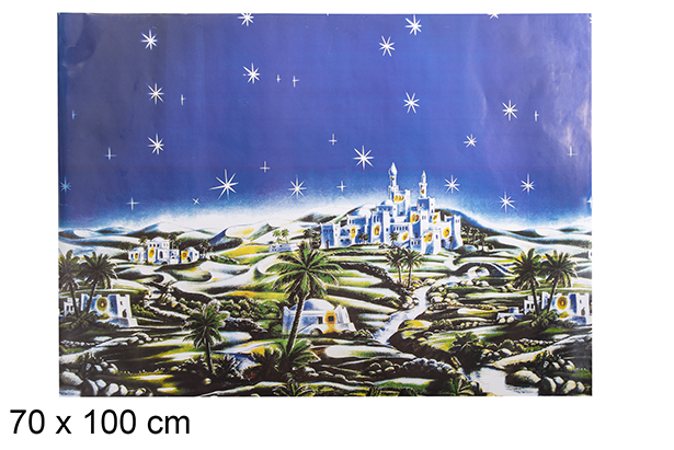 Papel decorado paisaje nocturno 70x100 cm  