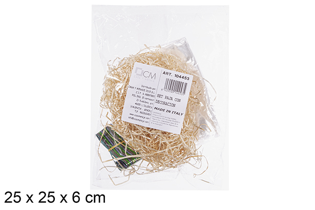 Pack palha com decoração 25 cm