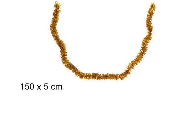 Mini boa pelo ancho oro 150x5 cm