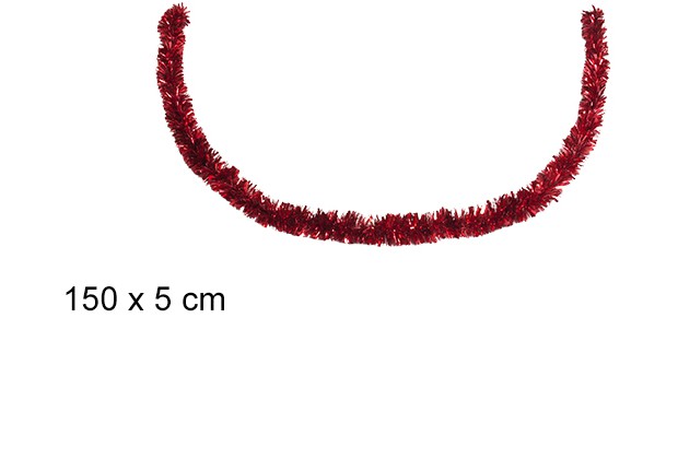 Mini capelli orpelli rossi larghezza 150x5 cm