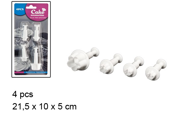 Pack 4 pink pastry molds