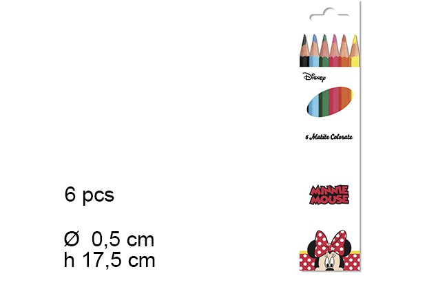[097291] Pack 6 Minnie colored pencils