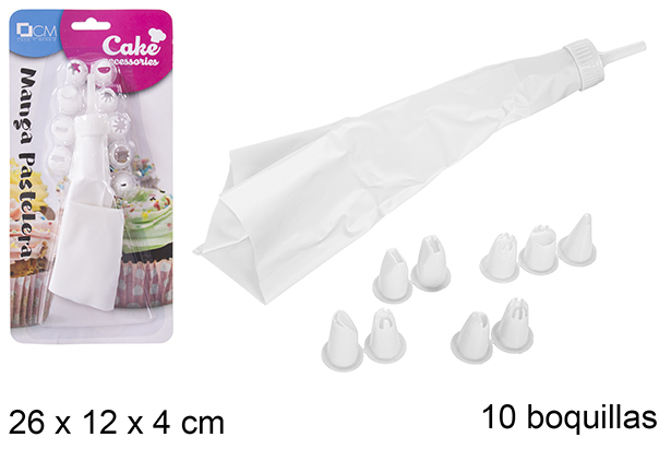 [100207] Saco pasteleiro com 10 bicos