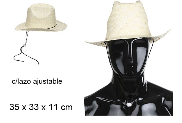 Chapéu de milho leve com laço ajustável