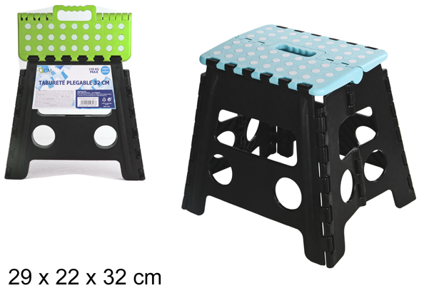 Assorted folding plastic stool 29x22 cm