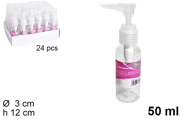 Flacon distributeur de voyage 50 ml