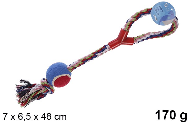 Corda com bola para mascotes 170 gr.