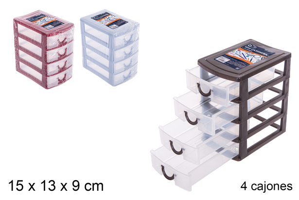 Mini commode en plastique 4 tiroirs