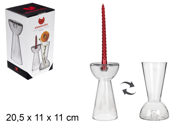 Florero cristal vela reversible Dama
