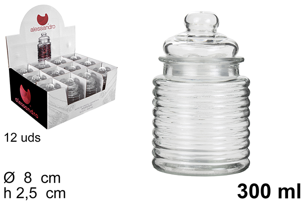 Bocal en verre hermétique Miriam 300 ml