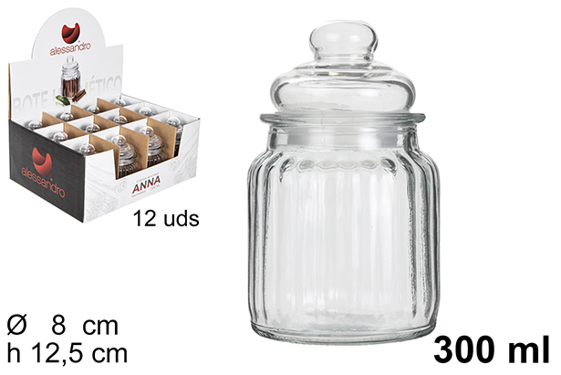 [100485] Bote cristal hermético Anna 300 ml