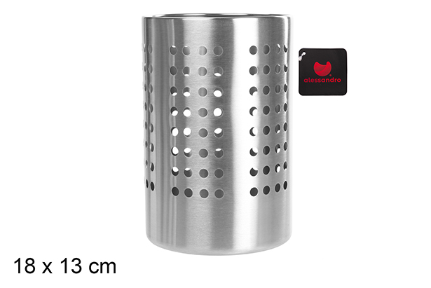 Porta cubiertos acero inox 18x13 cm