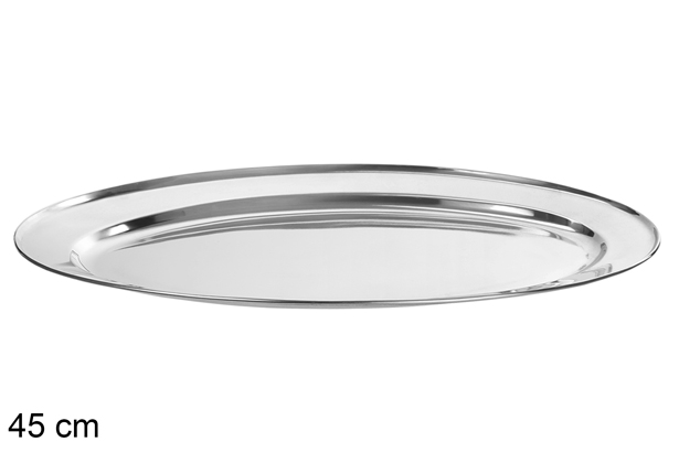 Vassoio ovale in metallo 45 cm