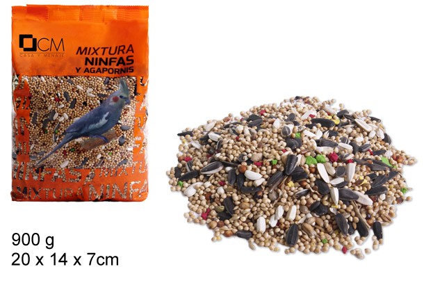 Food for nymphs and lovebirds 900 gr.