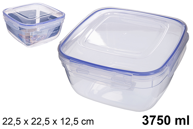 [101642] Airtight square lunch box Seal 3.750 ml
