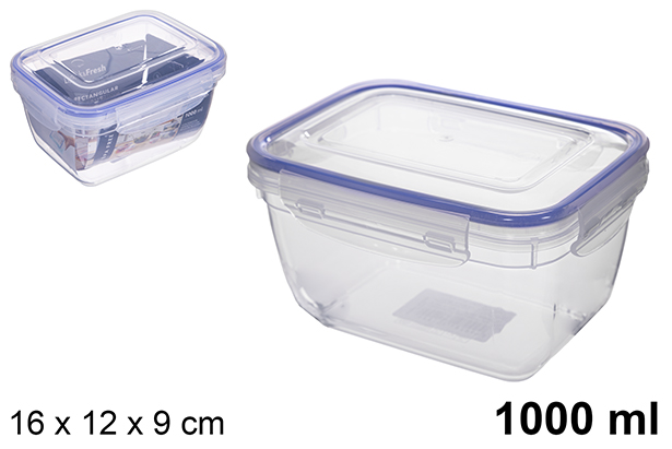 [101650] Contenitore per alimenti plastica ermetico rettangolare Seal 1.000 ml