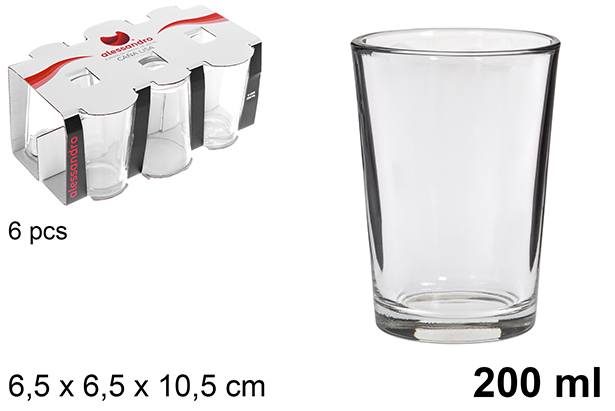[101690] Pack bicchi di vetro da birra 200 ml