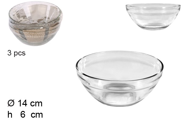 Bol en verre 14 cm