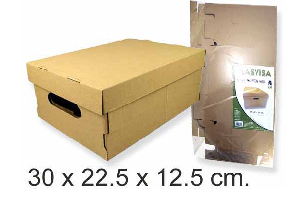 Caja cartón multiuso marrón 30x23x13 cm