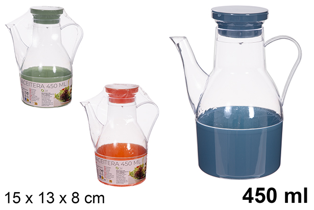 [102378] Plastic oil cruet assorted colors 450 ml
