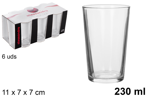 Pack 6 beer glass 230 ml