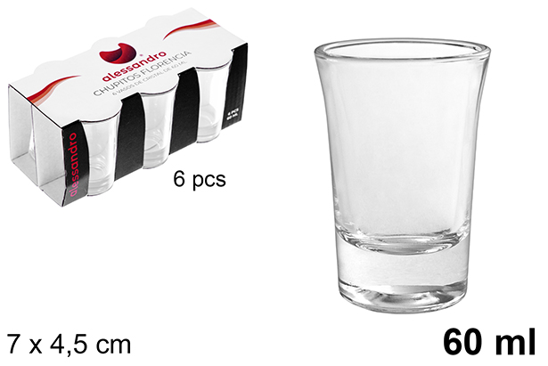 [102452] Pack 6 verre à liqueur Florencia 60 ml