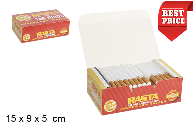 [102632] Caixa com 100 cigarros vazios de filtro longo