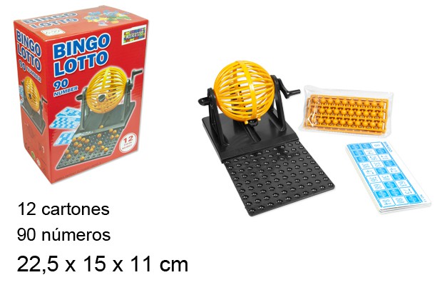 Loto Bingo avec 90 numéros et 12 cartes