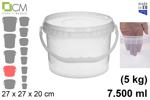[102744] Contenitore multiuso in plastica 7.500 ml (5 kg)
