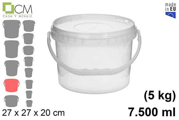 Envase plástico multiuso 7.500 ml (5 kg)