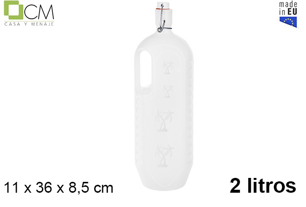 [102760] Botella plástico agua blanca 2 l.