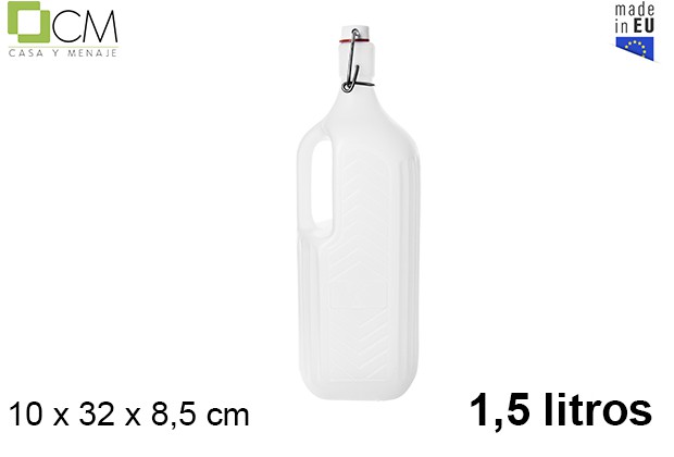 [102761] Plastic white water bottle 1,5 l.