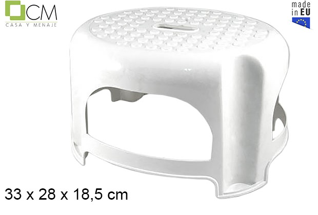 Taburete Step  plástico blanco size M