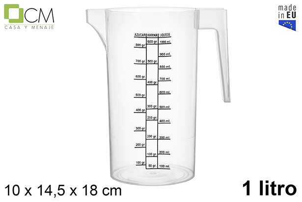 Plastic measuring jug 1 l.