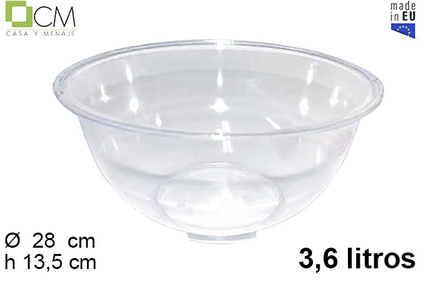 [102901] Ciotola in plastica trasparente 3,6 l.