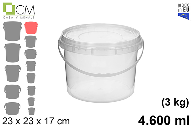 Multipurpose plastic container 4.600 ml (3 kg)