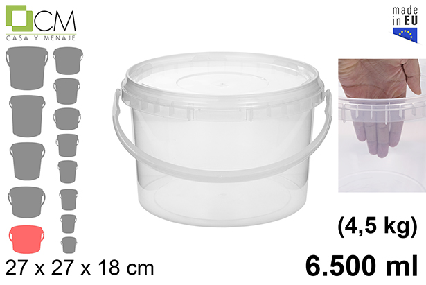 [103115] Multipurpose plastic container 6.500 ml (4,5 kg)