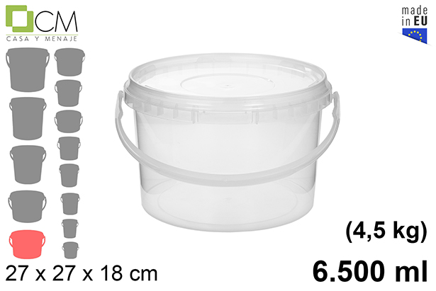 Multipurpose plastic container 6.500 ml (4,5 kg)