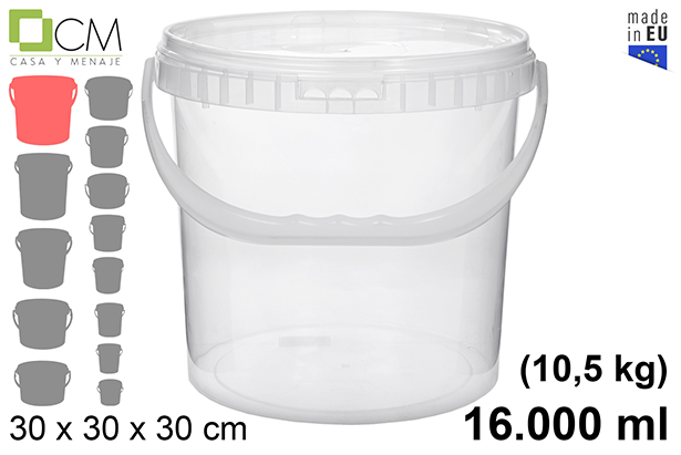 Récipient en plastique multi-usages 16.000 ml (10,5 kg)