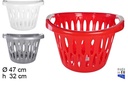 Cesta plástico redonda grande colores surtidos