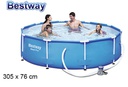 Set de piscina Steel Pro con depuradora 305x76 cm