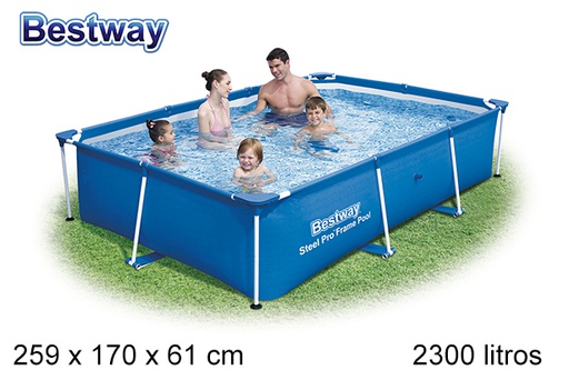 [200343] Deluxe Pool 2.300 l. bw 259x170 cm