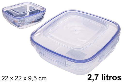 [200493] Lancheira quadrada hermética 2,7 l.