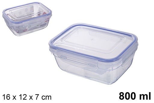 [200509] Contenitore per alimenti plastica ermetico rettangolare Seal 800 ml