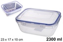 Fiambrera plástico rectangular Seal 2.300 ml